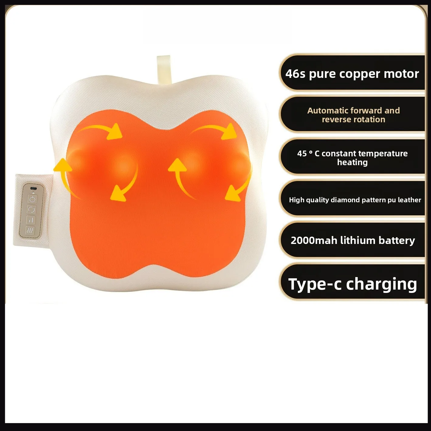 

Поясничный горячий компресс, массажная подушка для поясницы, массажер для нижней части спины, шейный отдел позвоночника, многофункциональная зарядная массажная подушка