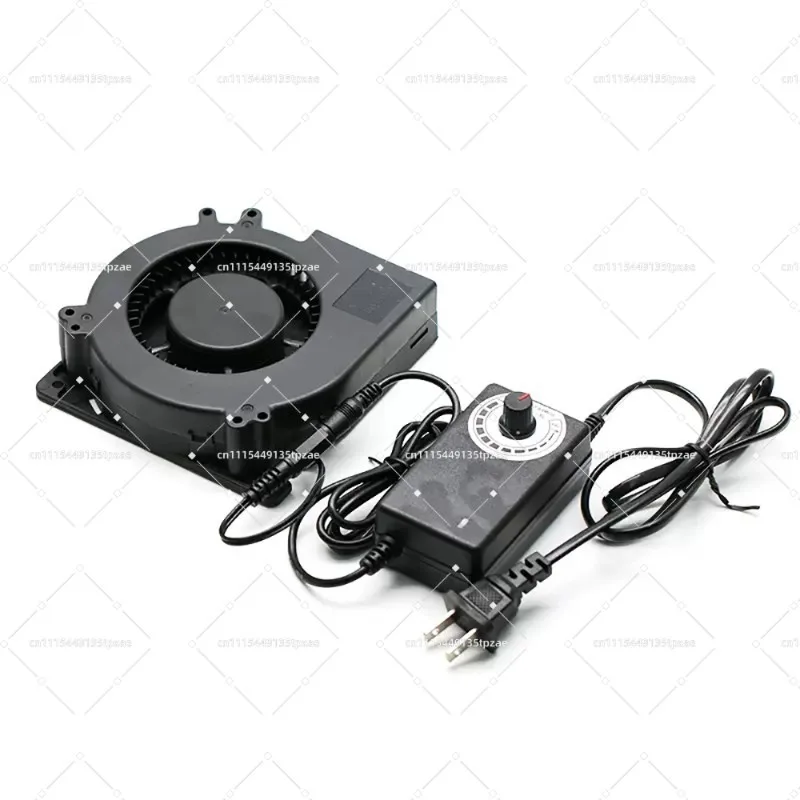 Unité d'air centrifuge à vitesse réglable DC12V 3300 tr/min, grand volume d'air 44,64 CFM, module d'alimentation inclus