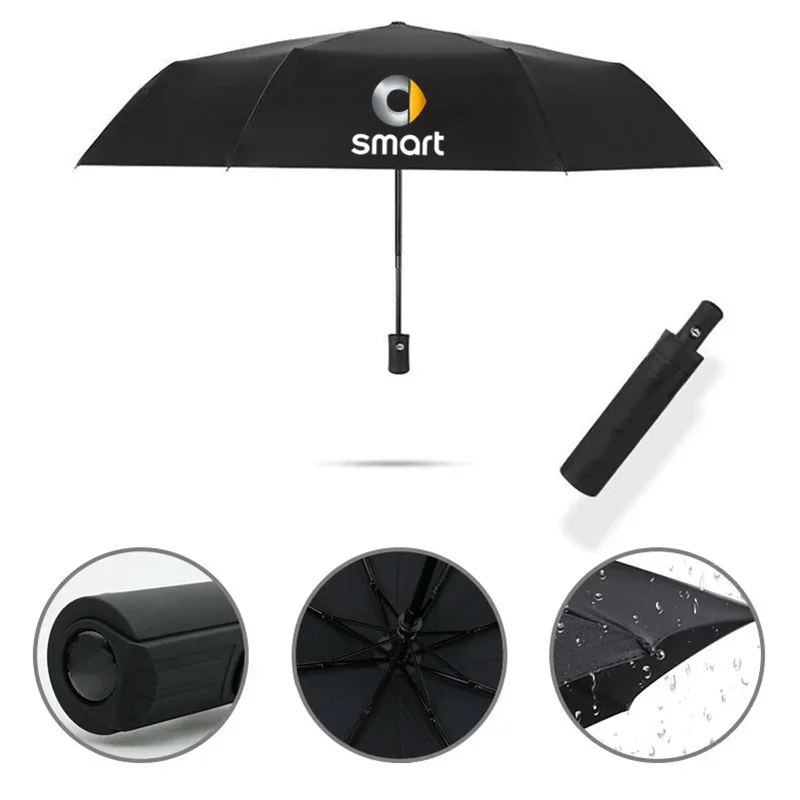 Car Automatic Umbrella Waterproof Windproof Folding Umbrella For Smart Fortwo 451 450 453 EQ Forfour Forjeremy