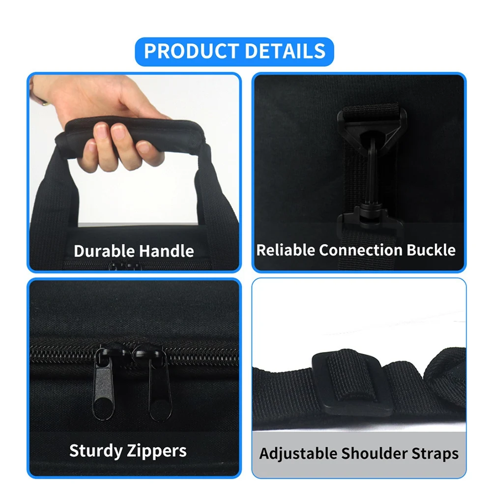 Portable Zippered Power Storage Bag Crossarm Carrying Small Power Storage For Office Picnic Hiking-AA26