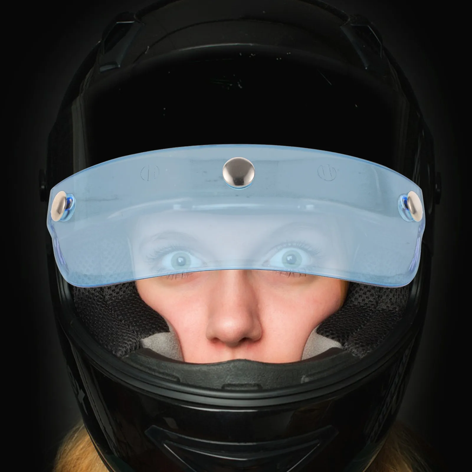 

Sun Visor Replacement Three-Snap Motorcycle Outdoor Visor Secure Sunshade for Cycling Motorbike Riding Uv