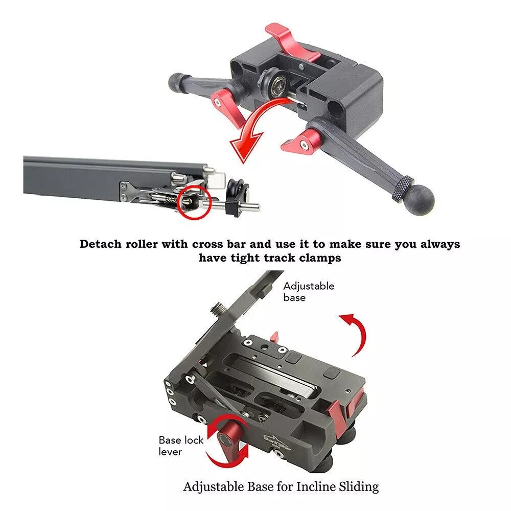 IFootage Shark Slider Mini Camera Slider Extendable Video Dolly Track Portable for DSLR Camcorders Motor 3 Axis Optional