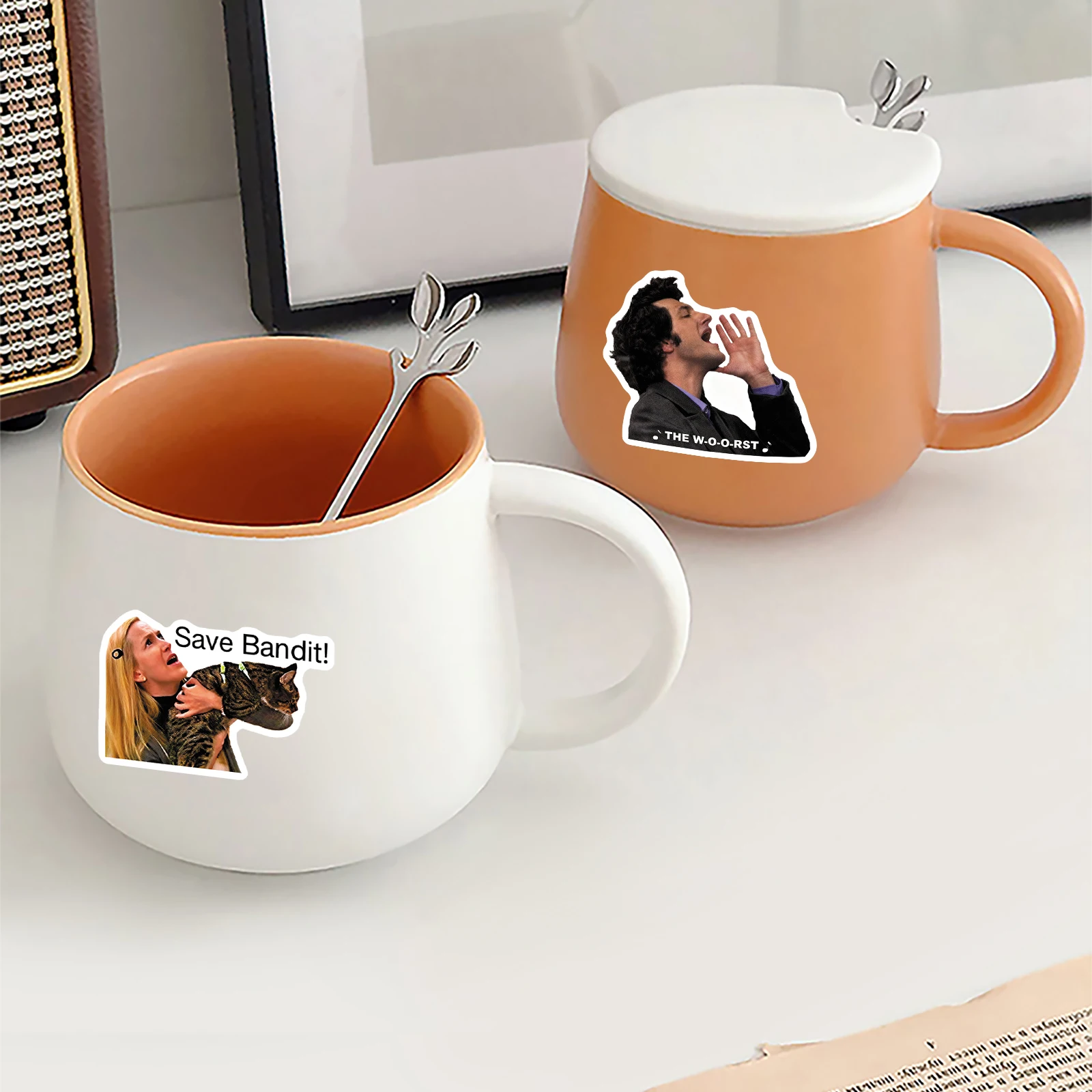 50 قطعة من التعبيرات الكلاسيكية اللطيفة من المسلسلات التلفزيونية الأمريكية، ملصق كارتوني لطيف مقاوم للماء للتزلج على الجليد، ملصق منزلي قديم #5