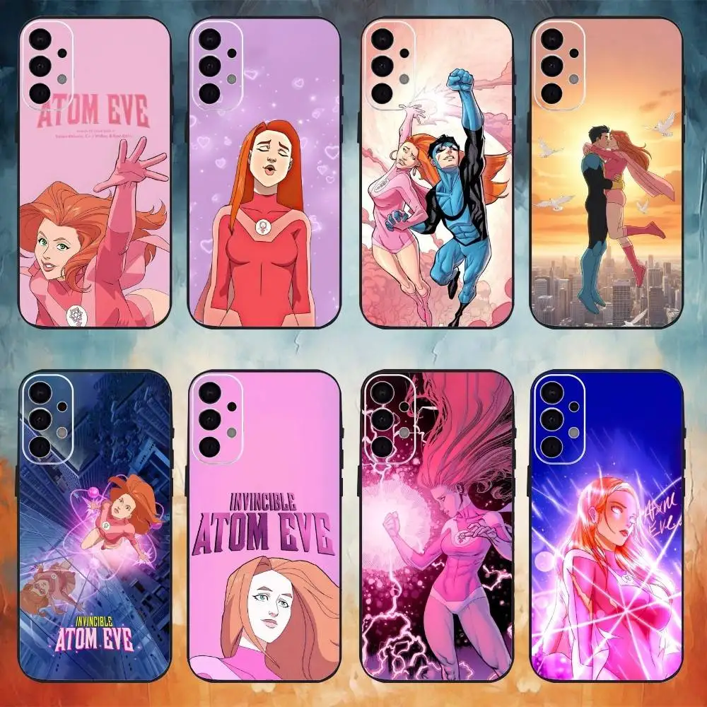 I-Invincible A-Atom Eve Phone Case For Samsung S26,25,24,23,22,30,21,10,9,Ultra,Plus,Lite Black Soft Case