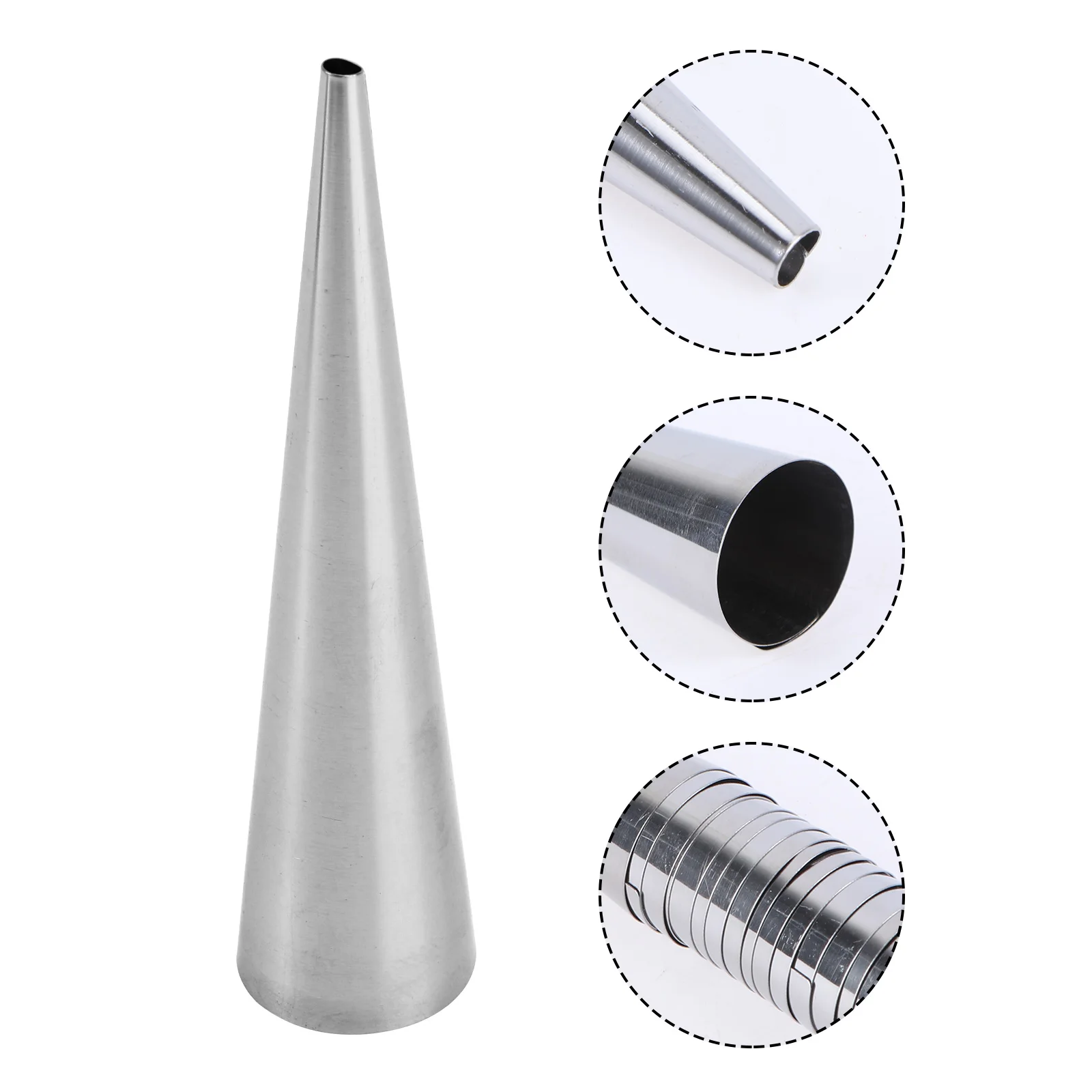 

16pcs Stainless Steel Large Screw Pipe Reusable Cannoli Tubes Baking Molds Croissant Molds Cupcake Decor Pastry Tools