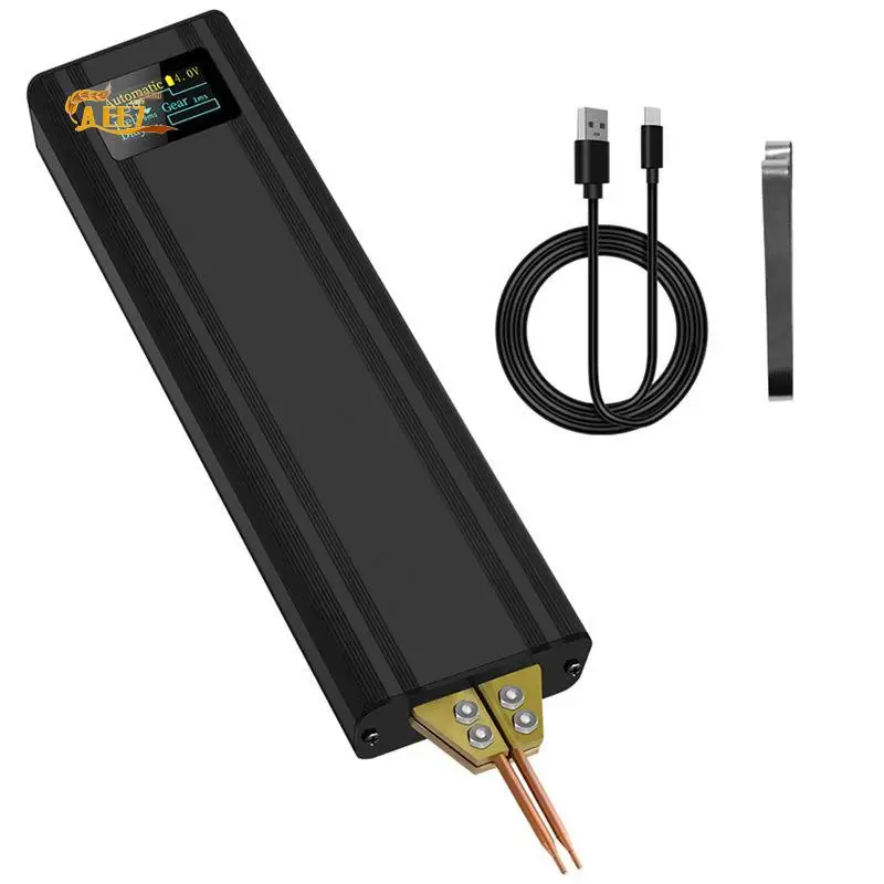 AEE7-1Set 80-Gear OLED Digital Display Spot Welder 18650 Lithium Battery Spot Welder Black