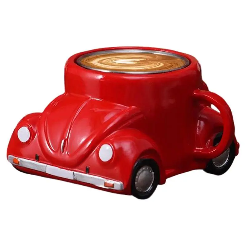 AEE2-Funny Shaped Coffee Mug Fashion Handmade Beetle-Shaped Coffee Cup Car-Shaped Tea Cup For Car Fans