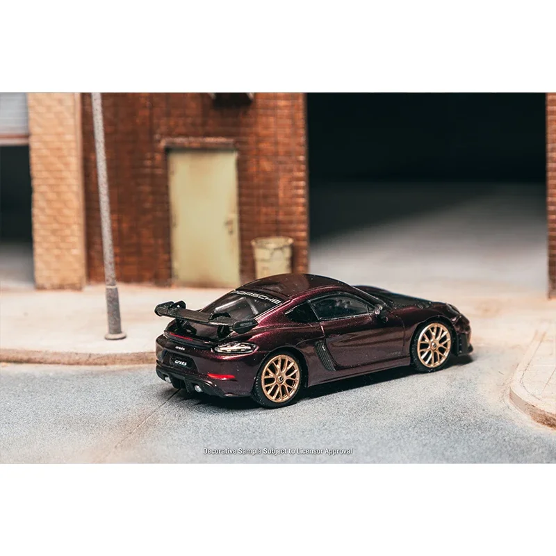 PreSale TW Porsche 1:64 Cayman GT4RS Amethyst Metallic Diecast Car Model Collection Toys Tarmac Works