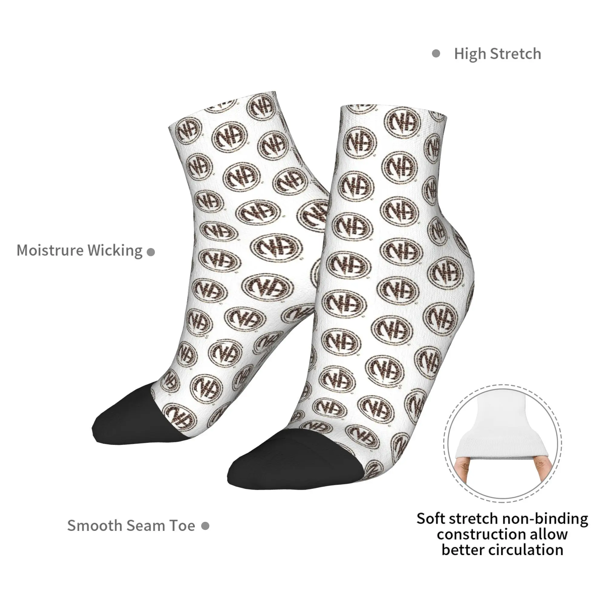 올 시즌 나르코티크스 애니오니어스 선물 12단계 나마스테이 소버 양말 스포츠 미들 튜브 양말 부드러운 힙합 스타킹 남녀 공용