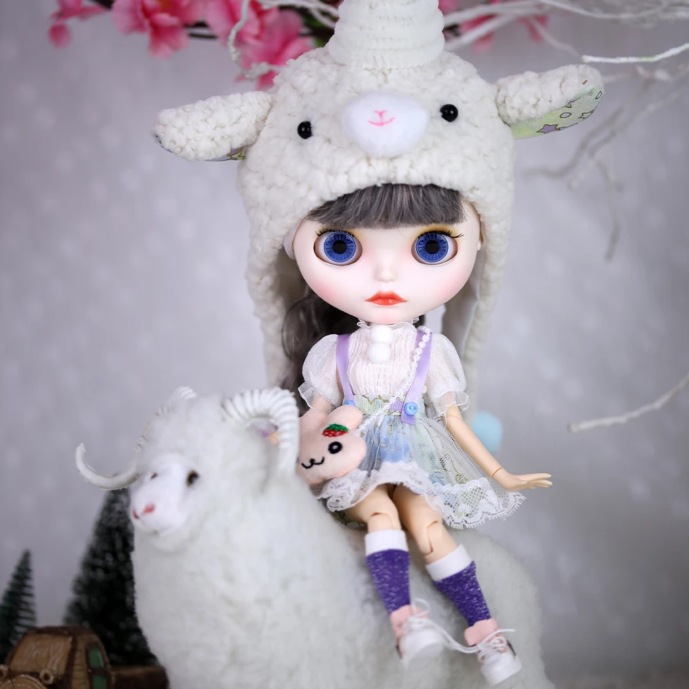 

ICY DBS Blyth 1/6 bjd dolls joint body custom face colorful hair sheep baa baa suit special girl boy gift toy