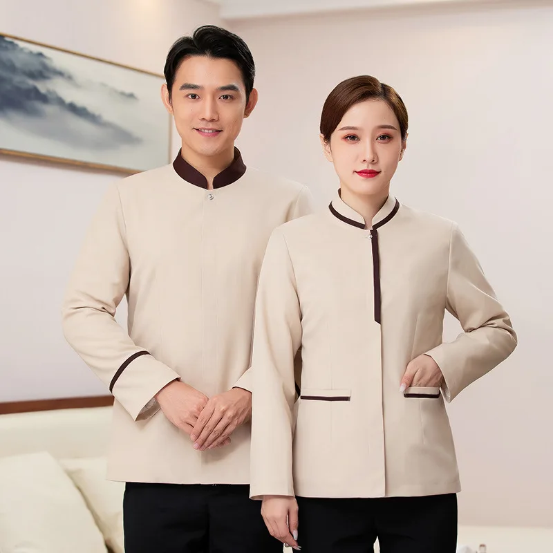 

Autumn and Winter Hotel Work Clothes Long Sleeve Property Aunt Cleaner Clothing Unisex Cleaning