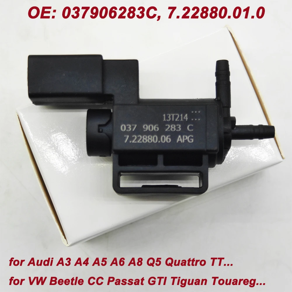 BrandNew 037906283C 7228806 EGR Vacuum Solenoid Valve for Audi A3 A4 A5 A6 A8 Q5 TT VW Beetle CC Passat GTI 7.22880.06 722880010