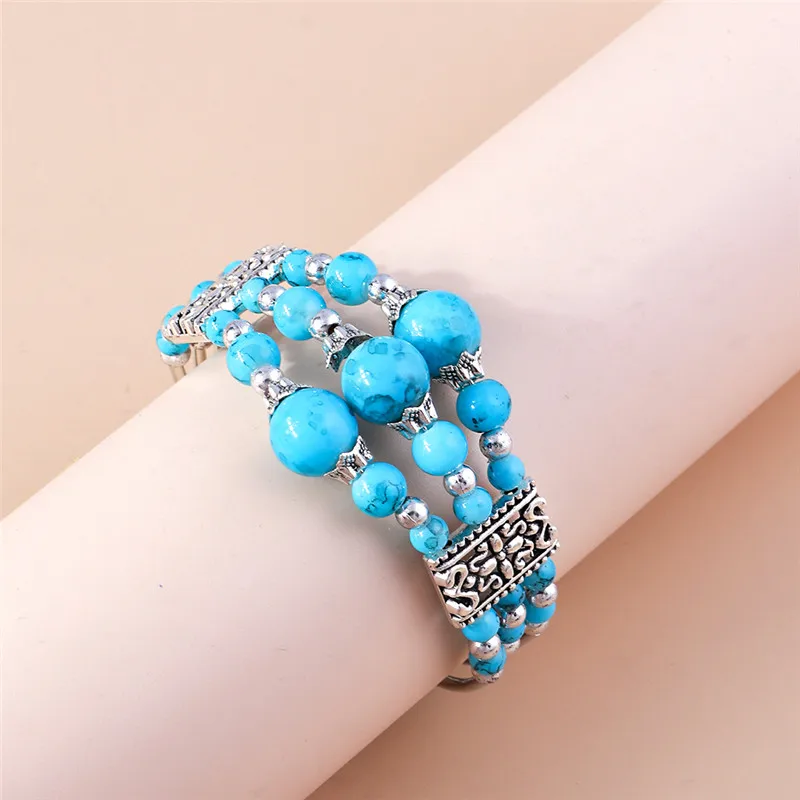 Aihua Neue böhmische Charm-Perlenarmbänder für Frauen, ethnische Armbänder aus Naturstein, modischer Schmuck, Partygeschenke – Detail 5