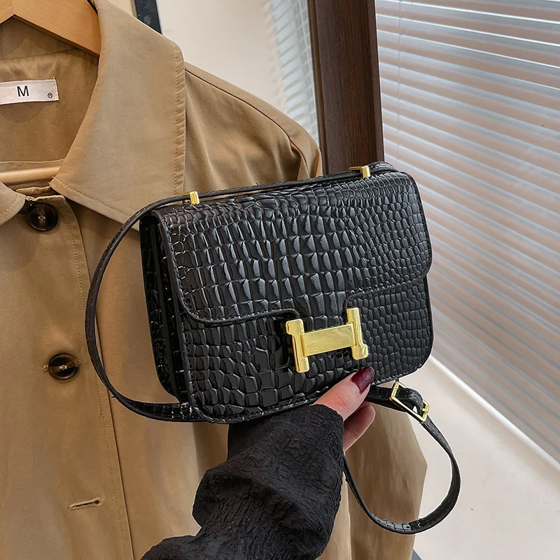 トレンディなファッション Ãxquisite スキューバッグ、クロコダイル柄レディースバッグ、ファッショナブルな外国風レディースショルダーメッセンジャーバッグ