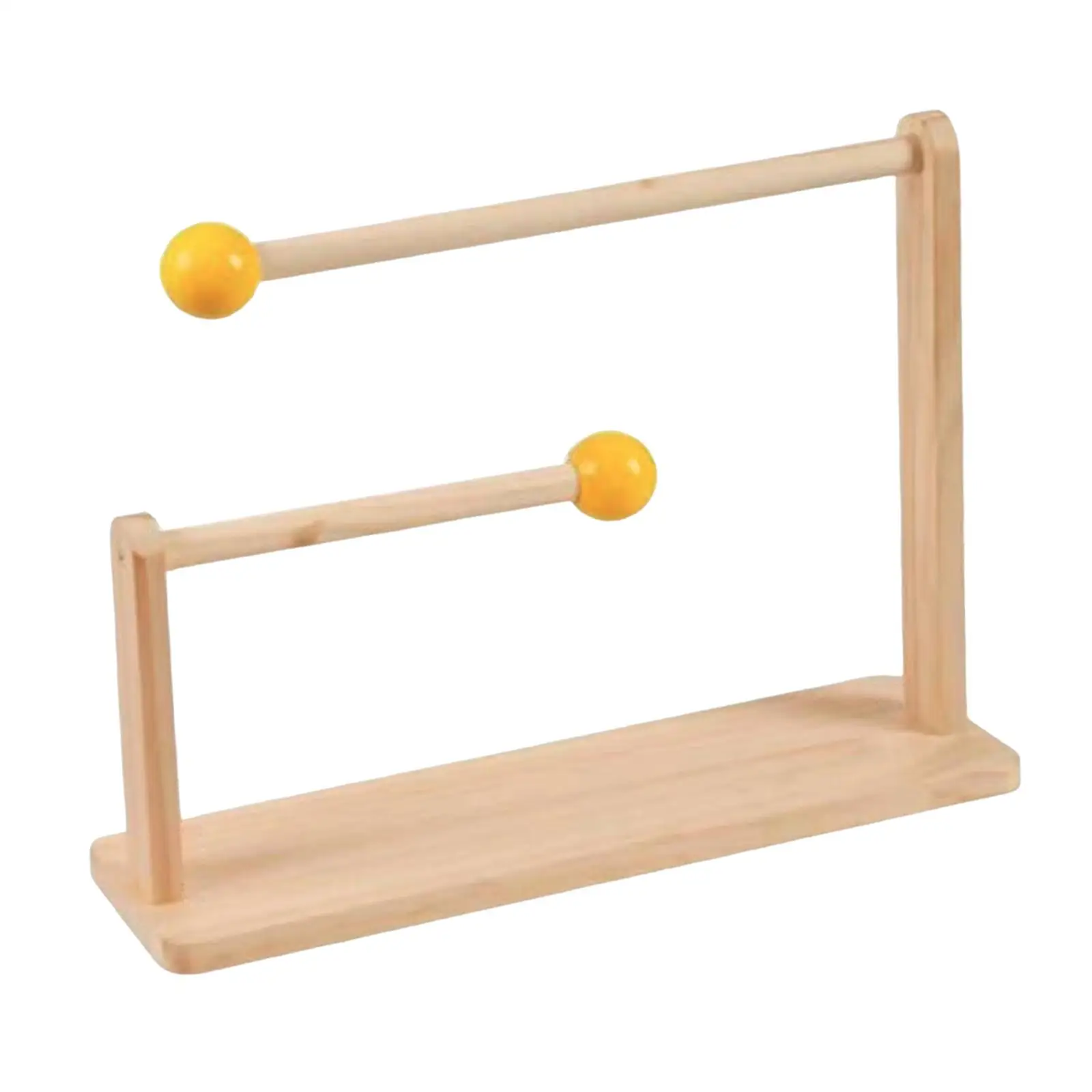 Wood Hair Rope Jewelry Display Stand 13.2x3.9x9.8inch Sturdy for Jewelry Enthusiasts Multipurpose Necklace Organizer 2 Layers