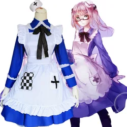 Anime APH Axis Powers Hetalia Cosplay Black Talia Colorful Maid Rosa Kirkland UK Sexually Blue Pink Costume For Woman