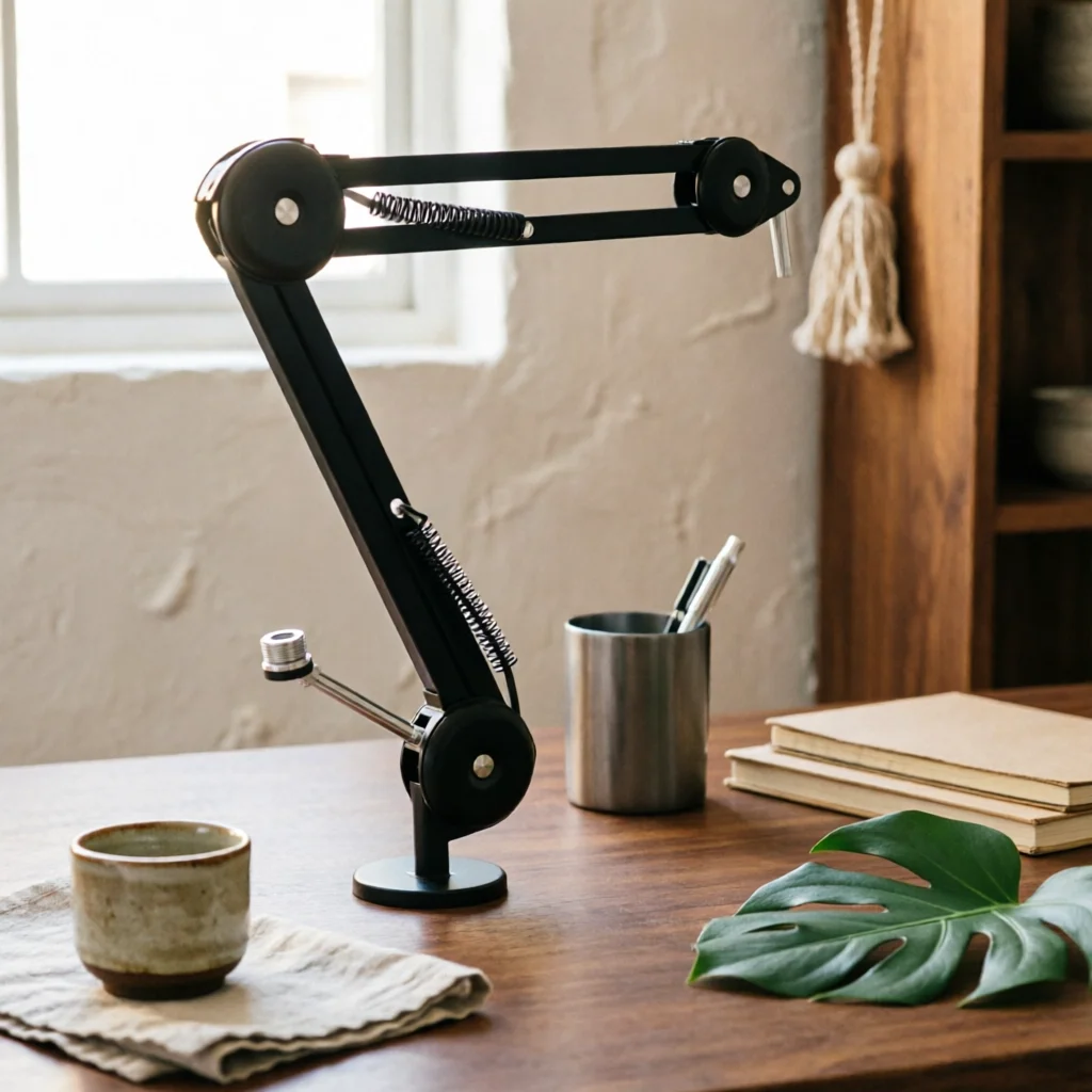 Mic Arm Arm with Desk Mount Clamp All Metal Mic Arm Arm Heavy Duty Long-Lasting for Podcasters, Home Studio