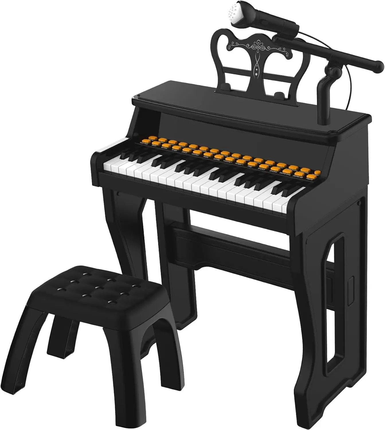 Tastaturklavier für Kinder, Kleinkind-Klavierspielzeug, 37 Tasten, Kindermusikinstrumente, elektrische Tastatur, Geschenk für Alter 3, 4, 5, 6 Jahre alt