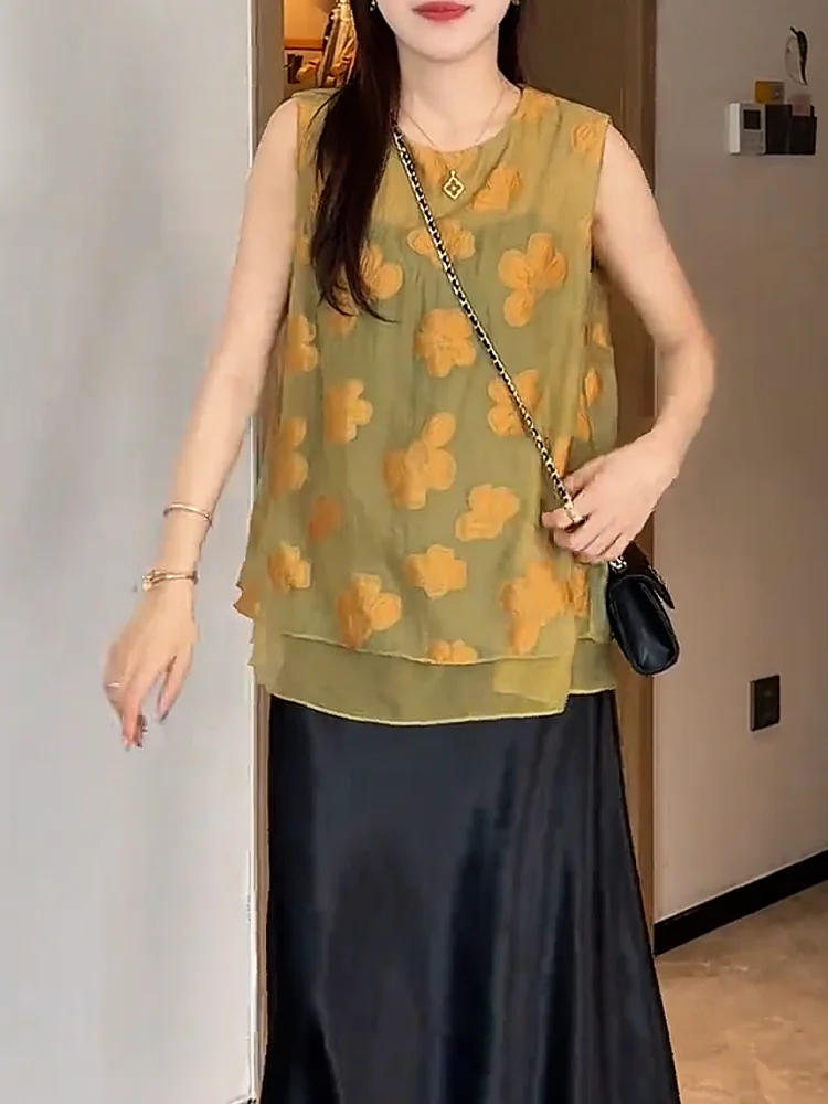 

Ele Sweet круглый Ne Svel irt женский модный летний повседневный топ с модным принтом большого размера