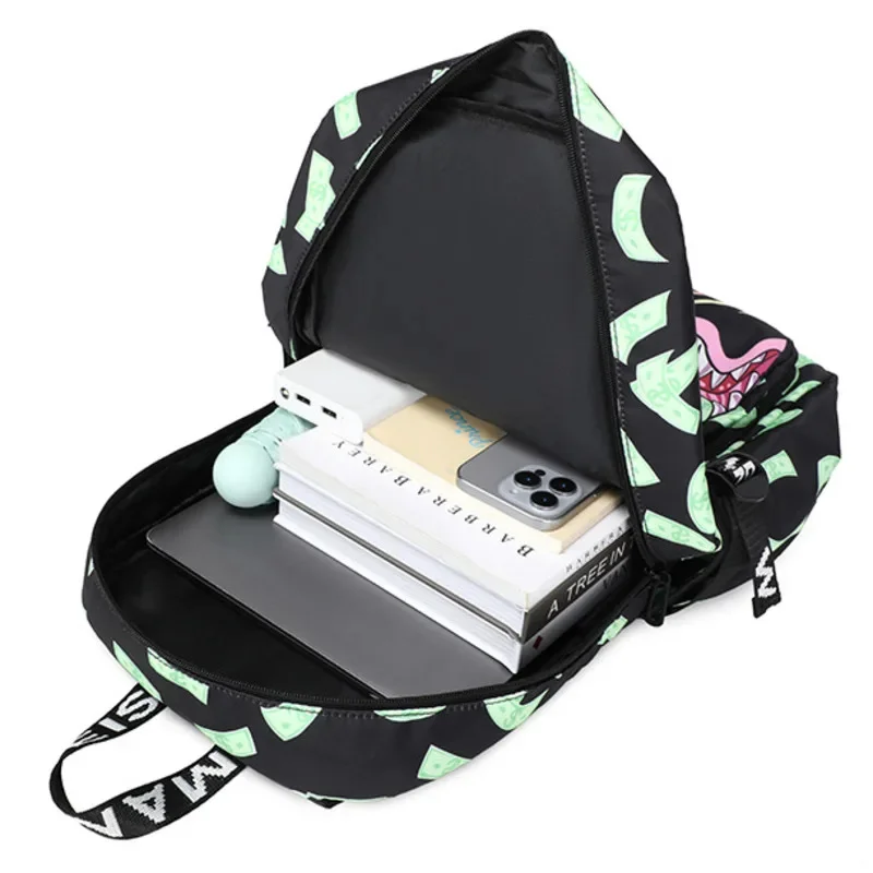 Shark Y2K Backpacks Color Student Lightweight Waterproof Printed Backpack High Capacity Personalized Cartoon Shark Backpacks New
