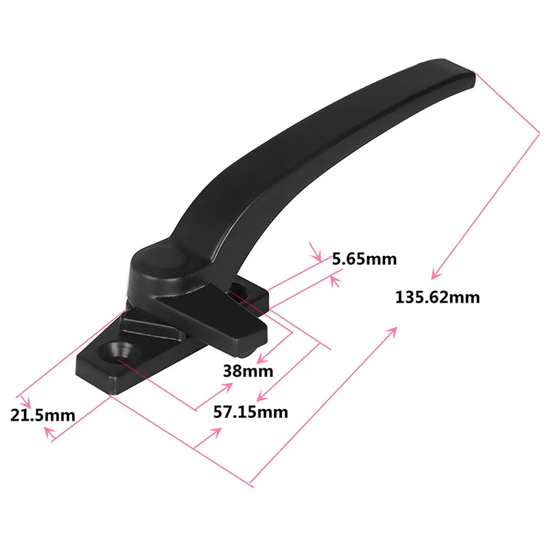 1 قطعة 7-شكل سميكة سبائك الألومنيوم بابية مقبض النافذة 50 نوع مقبض مقبض نافذة صلبة #6