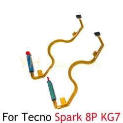 For Tecno Spark 8P KG7 Home Button Fingerprint Touch ID Sensor Flex Cable Repair Parts