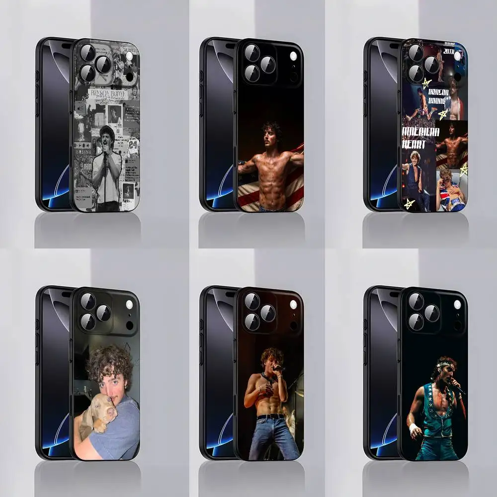 

B-Benson American Heart Boone Phone Case For iPhone 17,16,15,14,13,12,11,Pro,Max,Plus,E,Air,Mini Black Protective Cover
