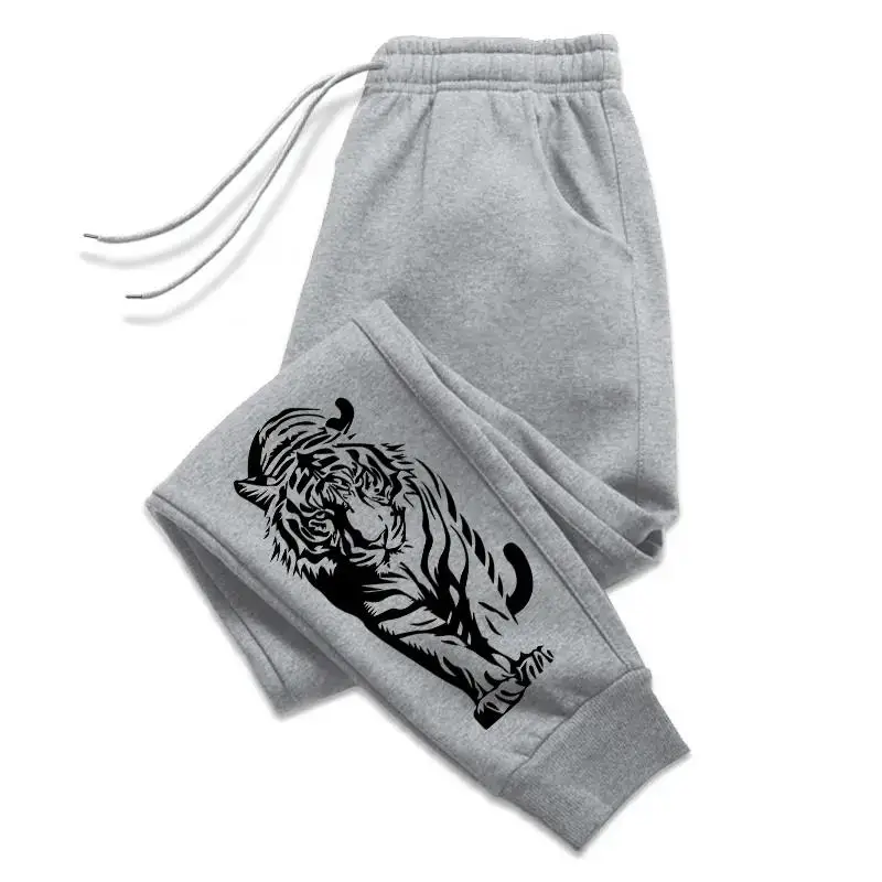 

Hot Sale Men's Sweatpants High Quality All Season Daily Casual Sports Jogger Pants Gym Male Tiger Printed Trousers Clothes
