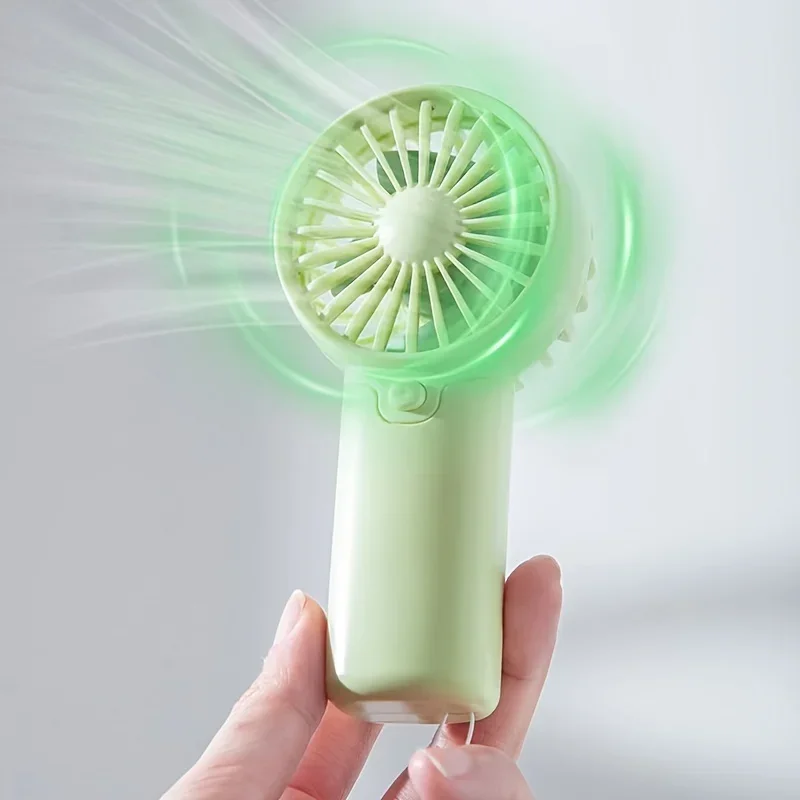 Cute Mini Fan Portable Handheld Fan Lightweight Handy Fan Pocket Size Low Noise Small Electric Fan Student Gift Outdoor Fan