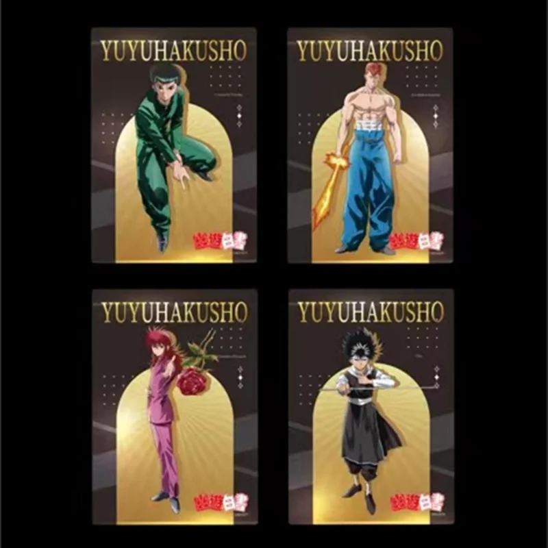 Hitcard Genuine Anime Yu Yu Hakusho 30th Cards Yuusuke Kurama Kazuma Hiei Koenma Characters Collection Card Game Child Gift Toy