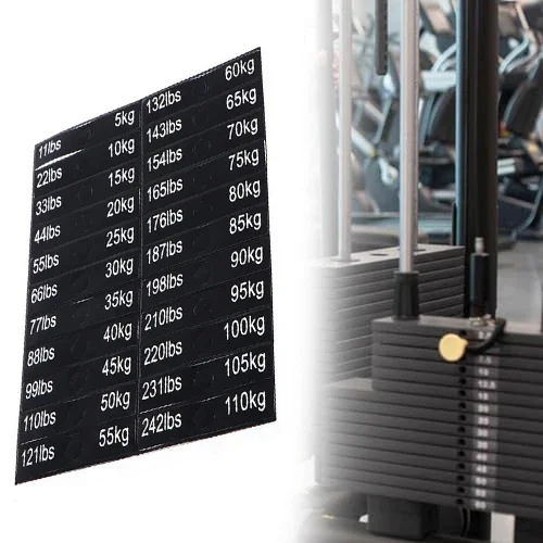 1x Weight Stack Labels Weighted Block Stickers Weight Stickers Weight Stack Labels Number Stickers Fitness Equipment Accessories
