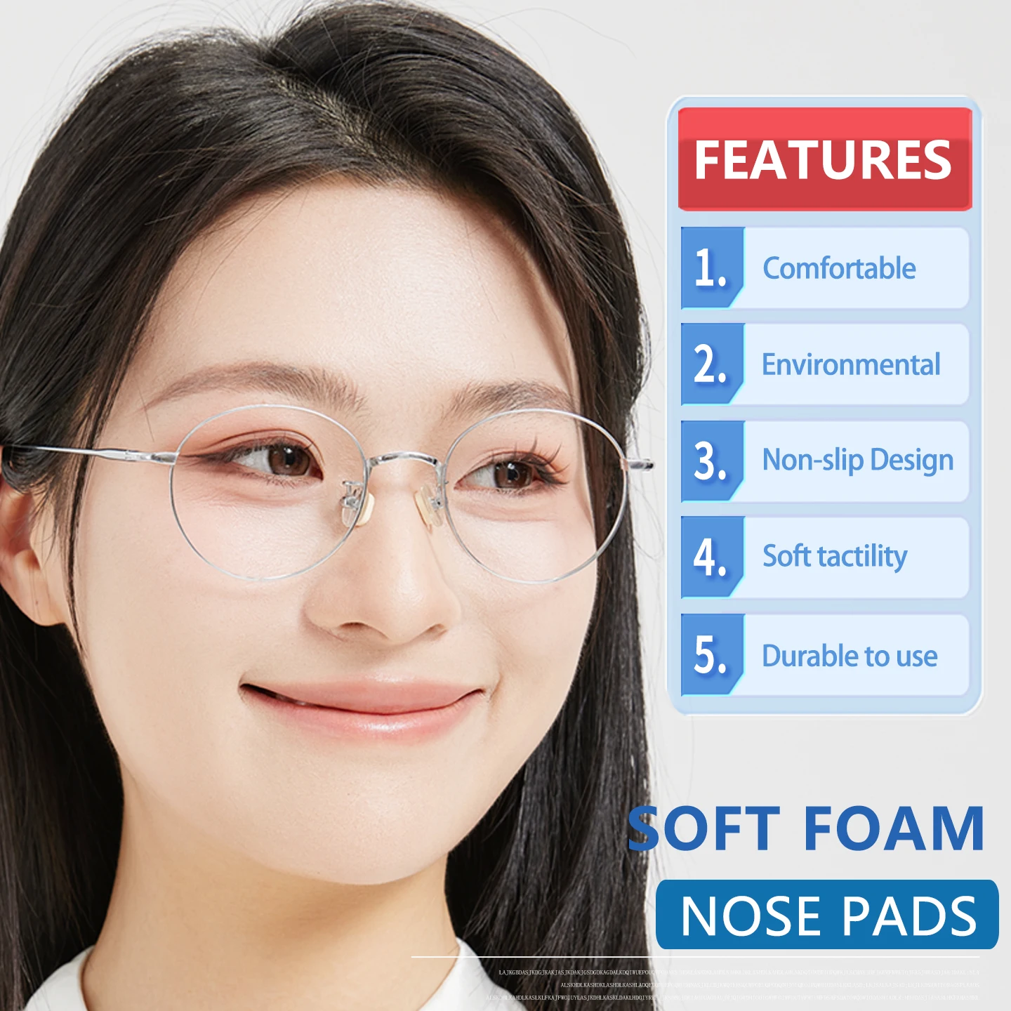 

80 Pcs Soft Foam Nose Pads Self Adhesive Anti-Slip Nosepads for Eyeglasses Sunglasses Glasses