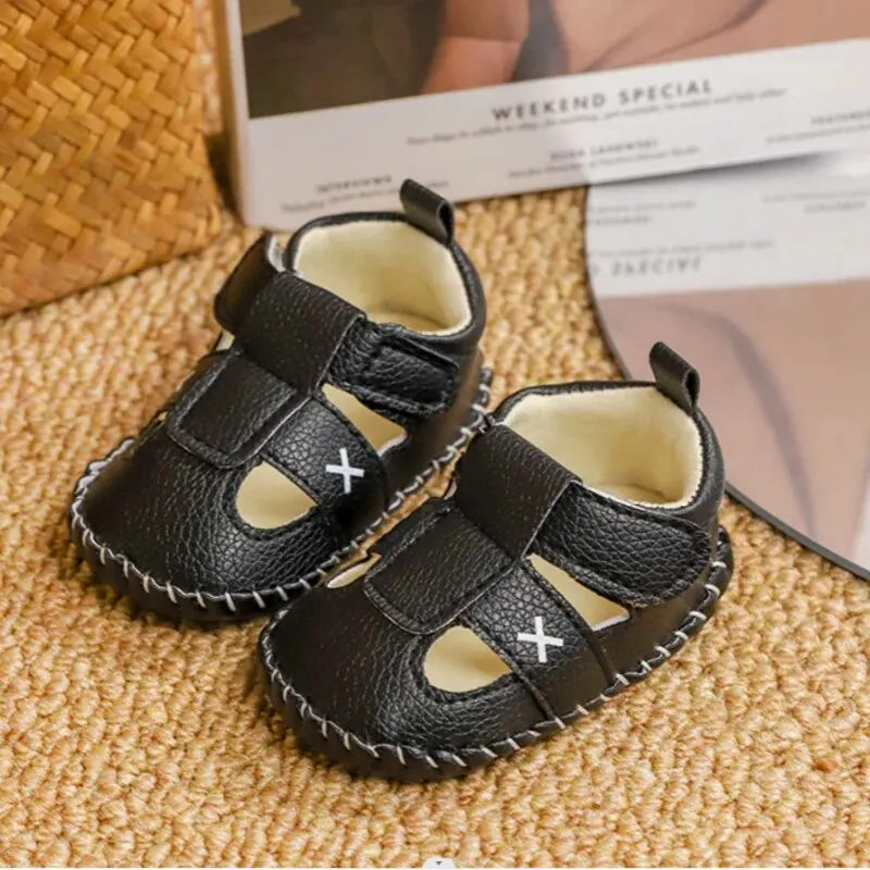 Meckior nuove scarpe da bambino neonato Casual confortevole suola in gomma di cotone antiscivolo scarpe da bambino estate primo bambino sandali per