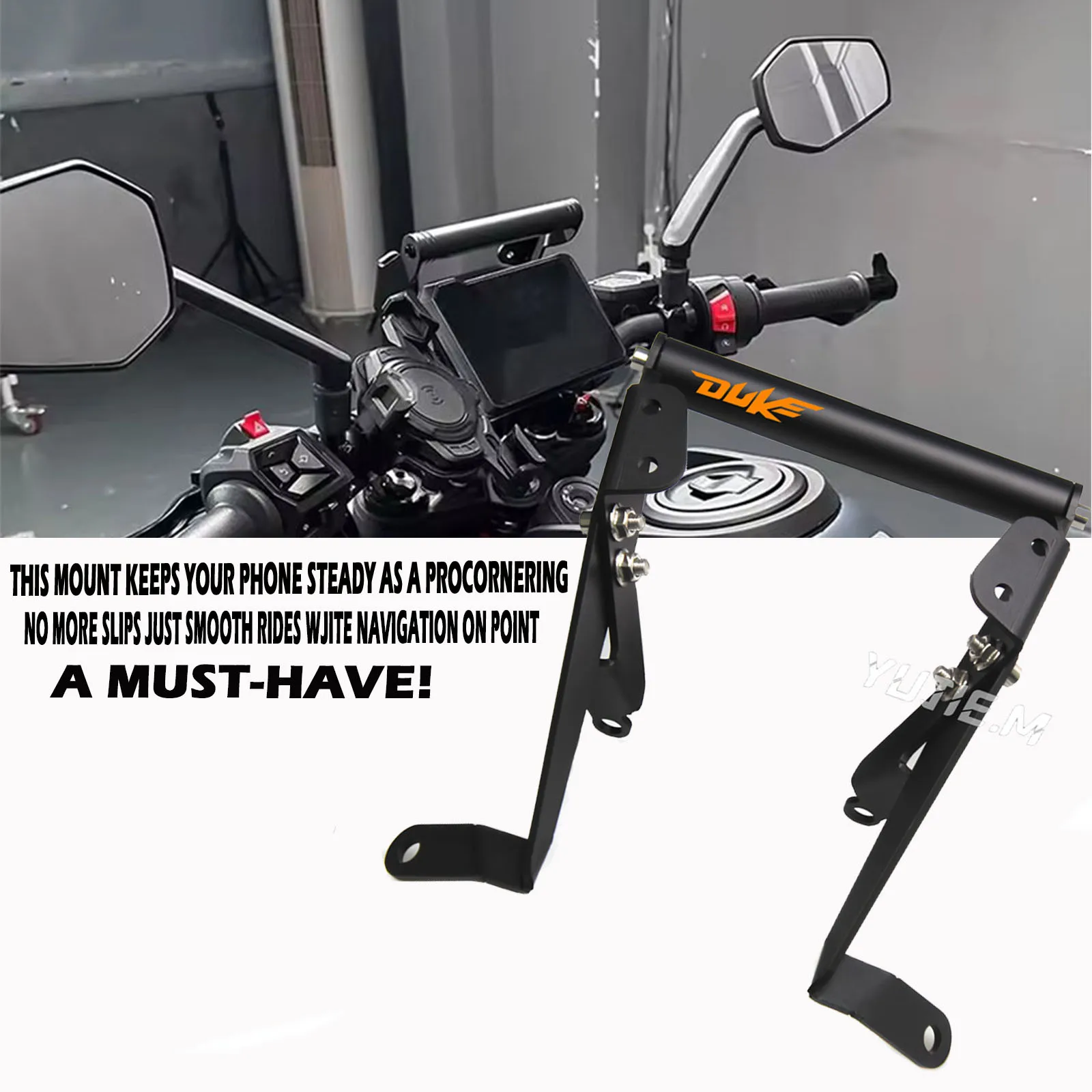 

Для DUKE 390 250 125 удлинитель руля мотоцикла, кронштейн для GPS-навигации, держатель для телефона, 22 мм, планка Duke390 Duke250 Duke125