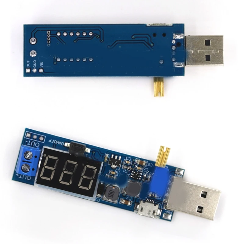 DC-DC Adjustable 5V Step Up Step Down Regulator to 3.3V 9V 12V 18V 24V Adjust Potentiometer USB Micro USB Input