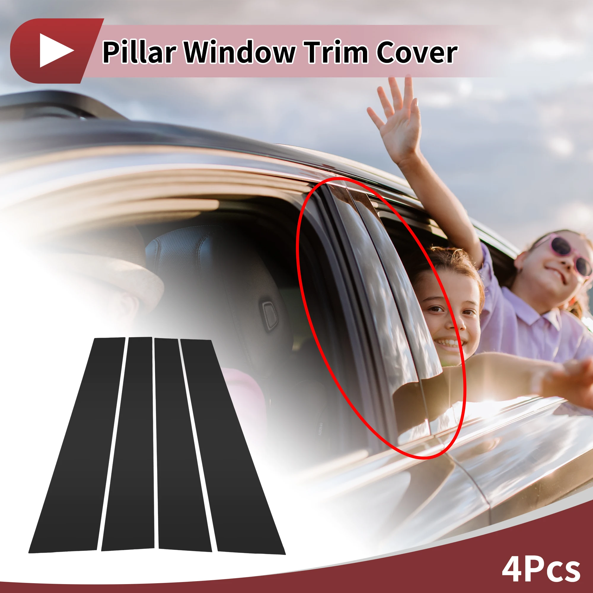 

UXCELL Накладка окна передней левой и правой дверной стойки для Volkswagen Polo Sedan 2002-2010 гг.