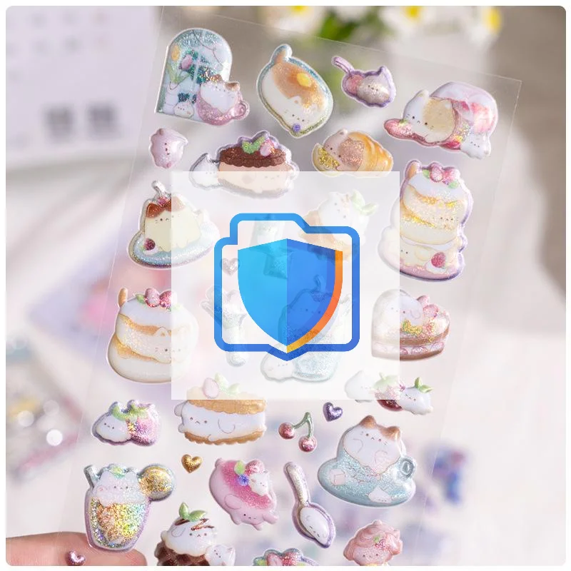 

1/2 Sheets Scrapbooking DIY Journaling Cute Stationery Diary Decals Candy Color Animals Flash Decor Stickers Gift