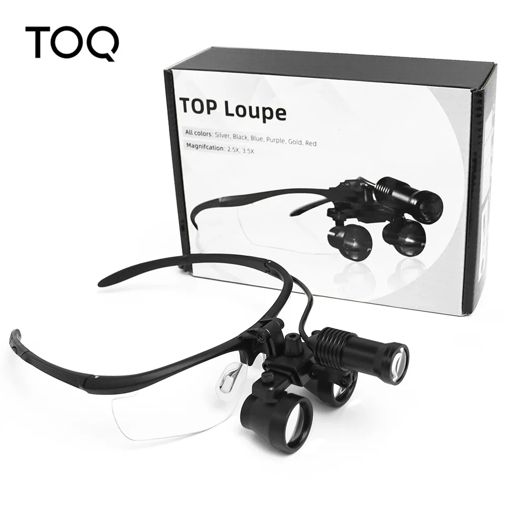 

2.5X 3.5X420mm Portable dental Magnifier Dental Lab Medical Loupes Magnification Binocular Headlight Head lamp 3W/5W