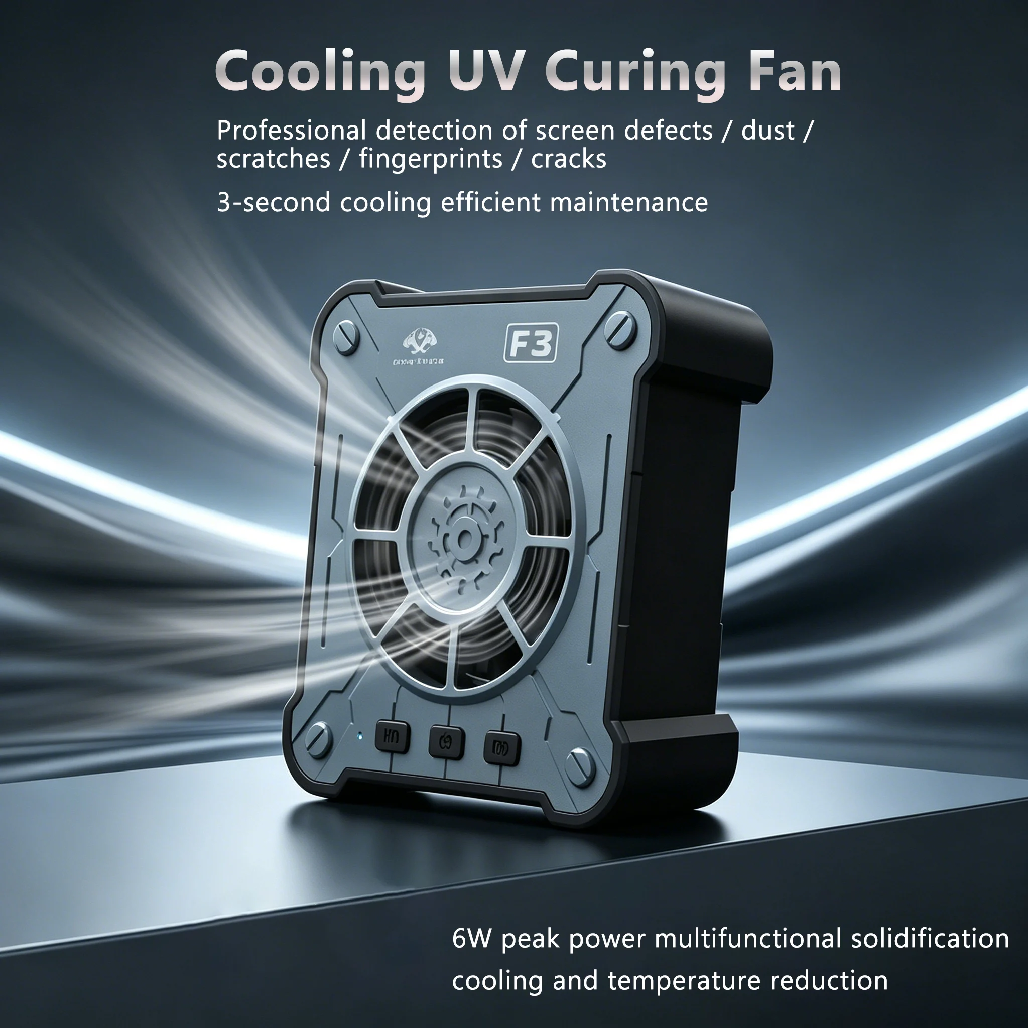 F3 Cooling UV Curing Fan Fast Heat Dissipation Smoke Exhaust kit For Mobile Phones Computer Motherboard PCB Repair Tools