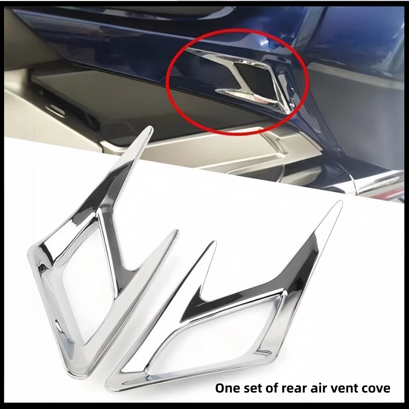 Motorcycle front and rear vent covers with chrome plated parts for air intake for Honda Golden Wing GL1800 F6B 2018-2022 2023