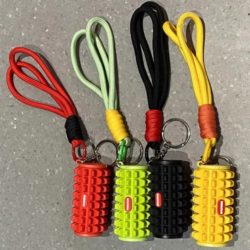 

Cute Hand-Woven 3D Foam Shaft Key Chain Nylon Rope Bag Decoration Mini Fidget Toy Ins Anti-Lost Yoga Keychain Small Gifts