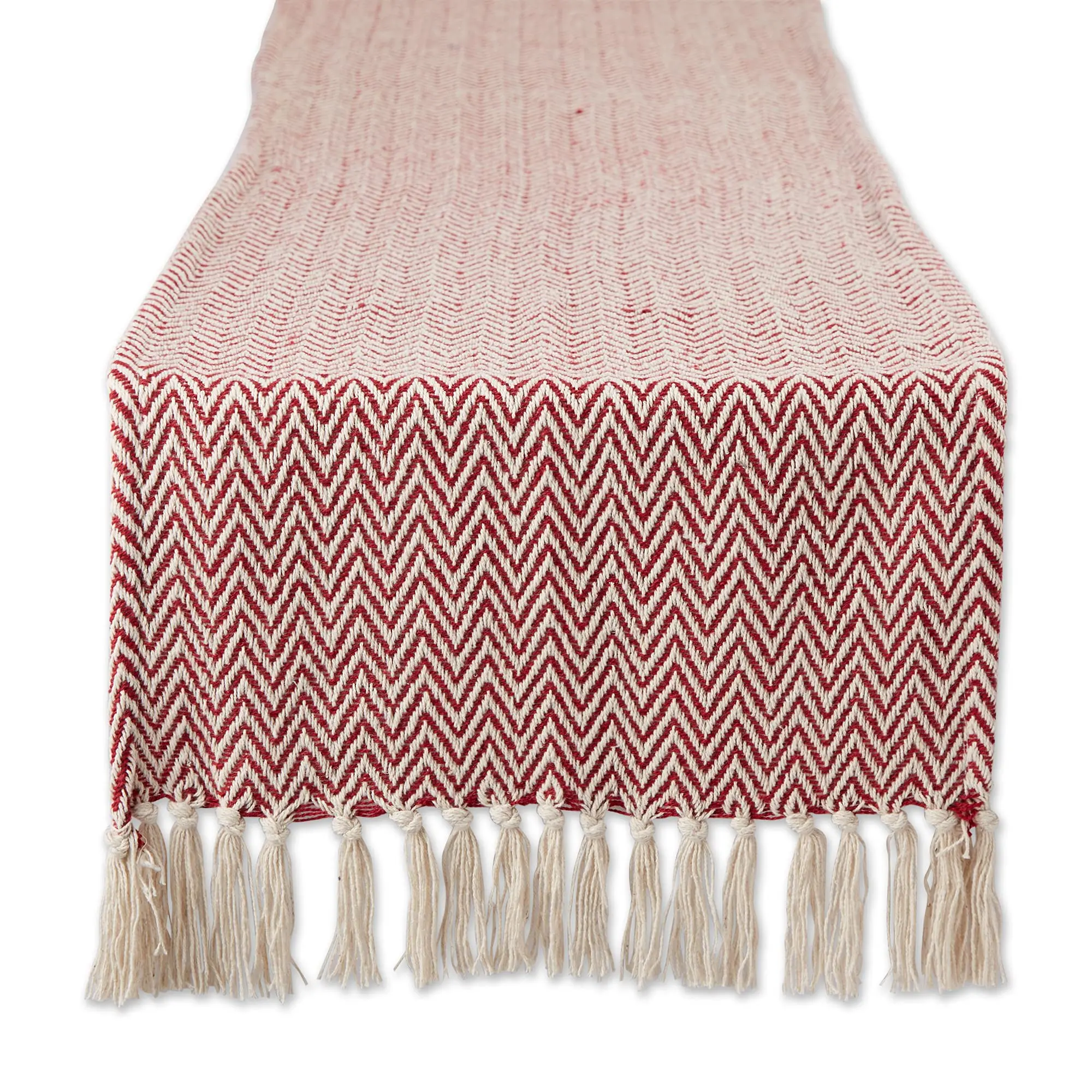 

Woven Basic Tabletop Collection with Tassels, Chevron Boho Farmhouse Table Runner for Home Party Dining Decorations