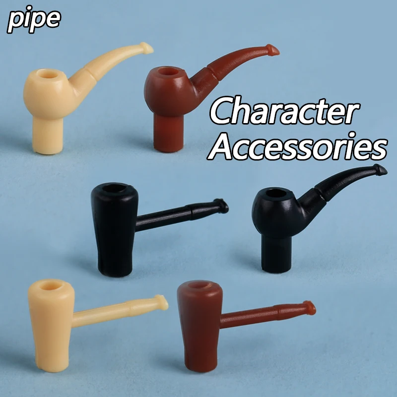 DIY WW2 Military Officer Pipe Accessories Building Blocks 3D Printed Lighter Cigarette Soldier Parts Bricks Toys