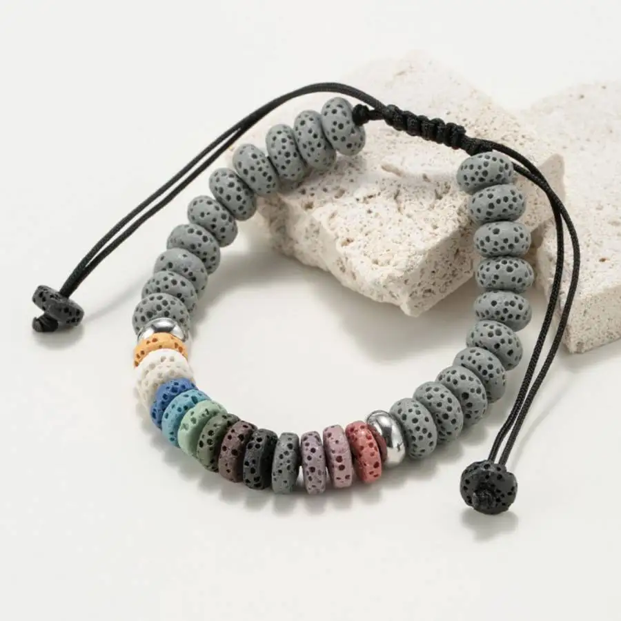 

Handmade natural stone bead bracelet,men's cuff button bracelet,Ramadan prayer bead,women's meditation,holiday gift,daily wear