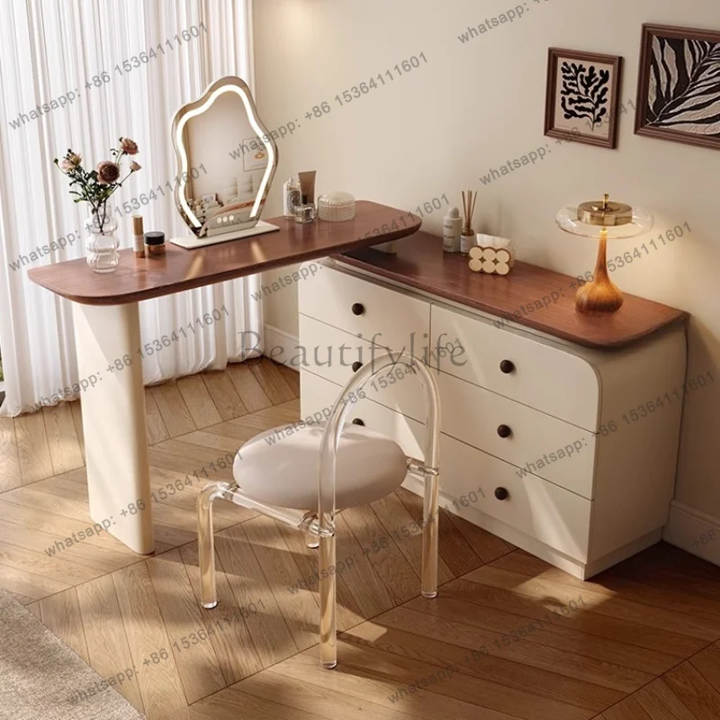 ld Large Tall Vanity Table Girl Beauty Cosmetics Organizer Living Room Mobile Dressing Table Cabinet Home Furniture