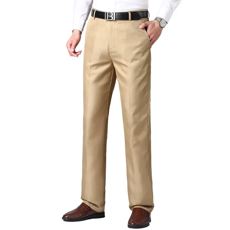 MRMT 2024 Brand Men's Trousers Pants For Male  Thin Men's Imitation Ice Silk High Waist Casual Suit Pants Men's Trousers