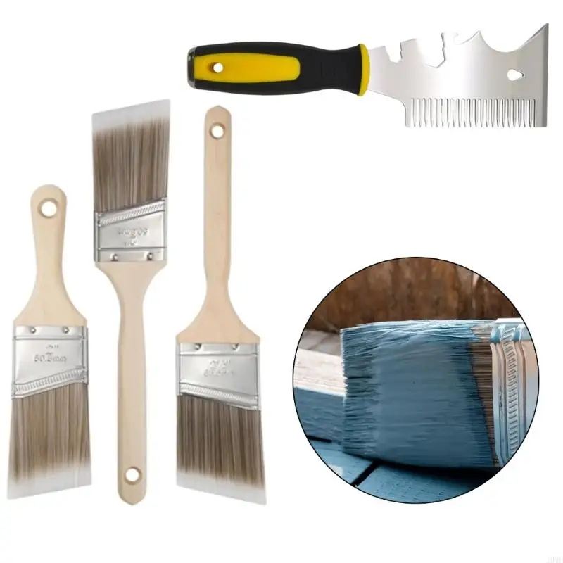 

Набор угловых кистей с металлическим наконечником для точных углов потолка JOMD