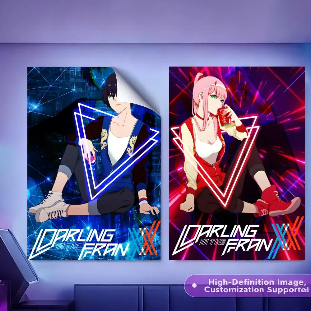 Japan Anime DARLING In The FRANXX Painting Calligraphy HD Canvas Poster Crease Free Waterproof All Space Wall Decor