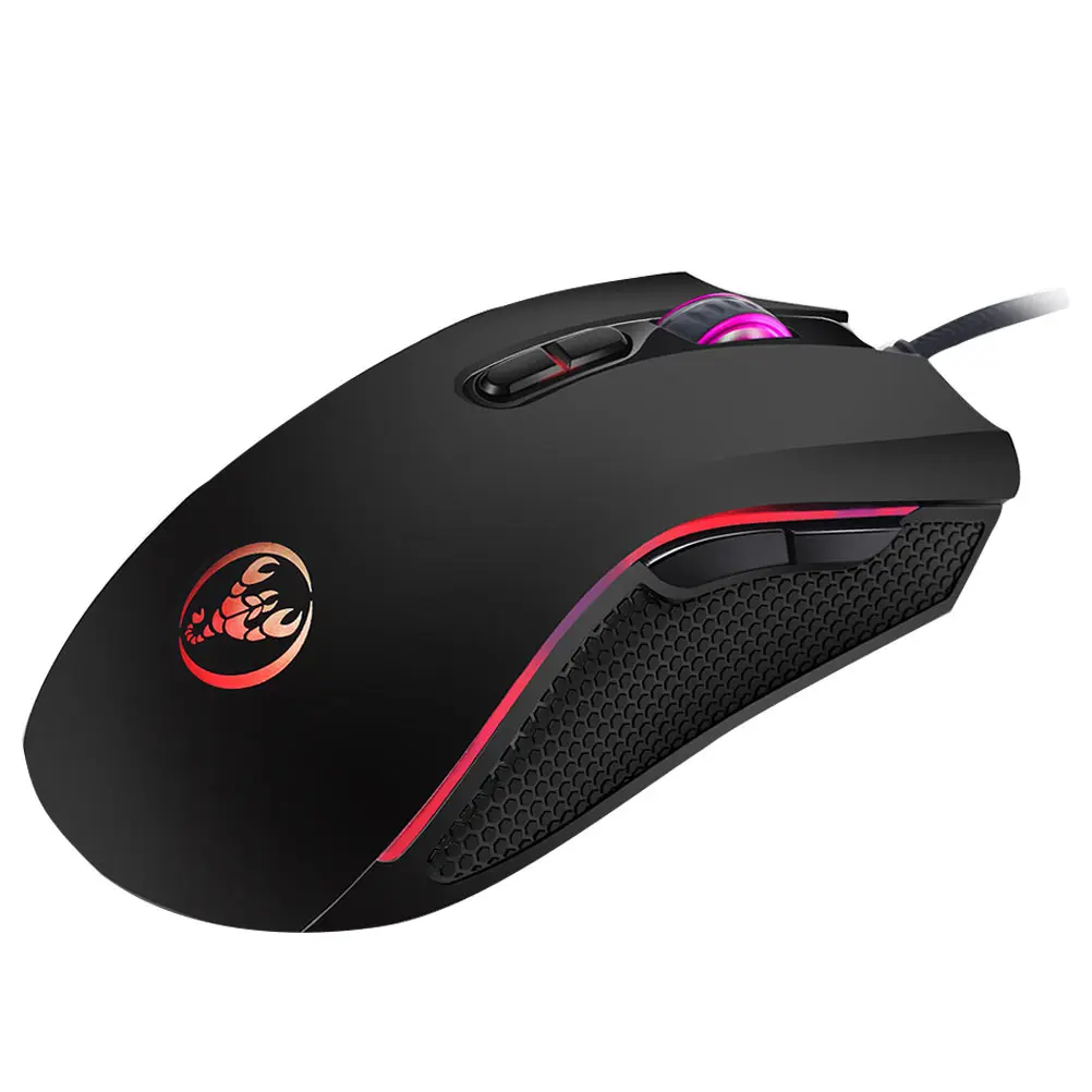 

Glowing Gaming Mouse Light Adjustable DPI Wired Computer Mice Ergonomic Design Suitable Home Office Use Plastic