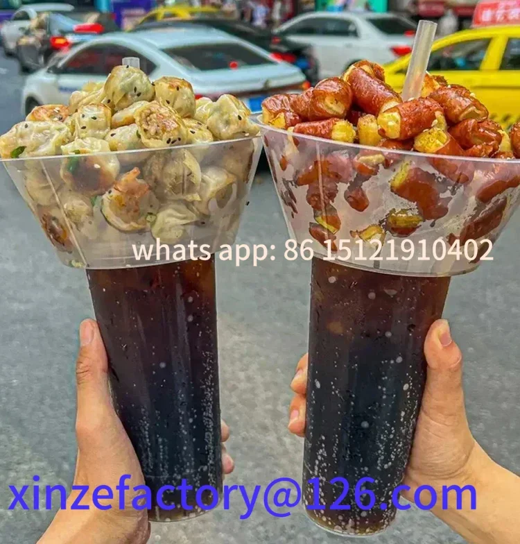 

Customizable 50pcs Coke Roast Chicken Handheld Hot Pot Cup Fruit Snack Holder Bowl Beverage Cups